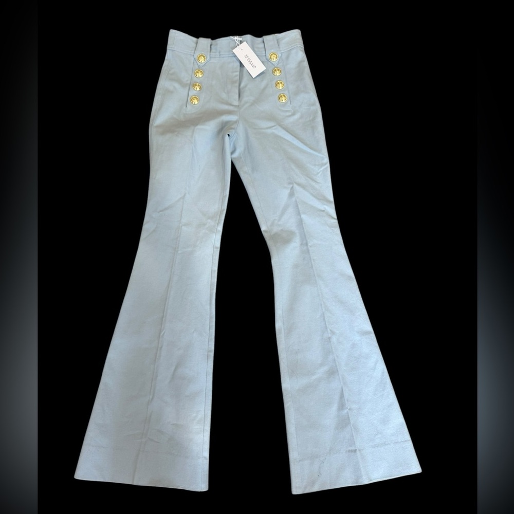 DEREK LAM 10 CROSBY***Robertson Powder Blue Flared Pants***US 4***$385 CURRENT - Picture 2 of 7
